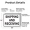 Signmission Shipping And Receiving Warehouse, 18 in W x Rectangle, Aluminum OS-2PACK-MISC-A-1218-L-19513 - alternate 4